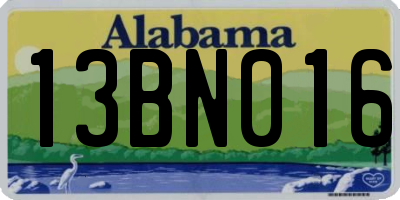 AL license plate 13BN016