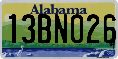 AL license plate 13BN026