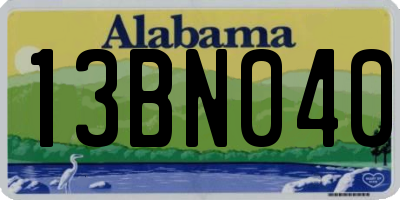 AL license plate 13BN040