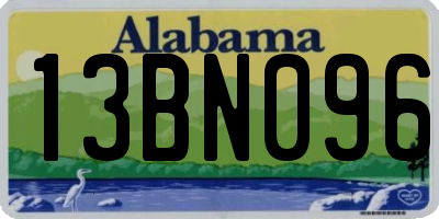 AL license plate 13BN096