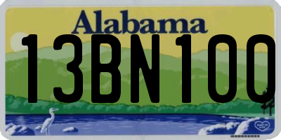AL license plate 13BN100