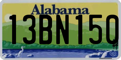 AL license plate 13BN150