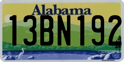 AL license plate 13BN192