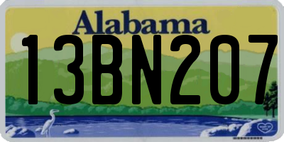 AL license plate 13BN207