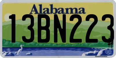 AL license plate 13BN223