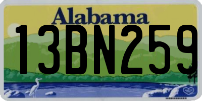AL license plate 13BN259