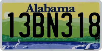 AL license plate 13BN318