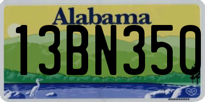 AL license plate 13BN350