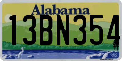 AL license plate 13BN354