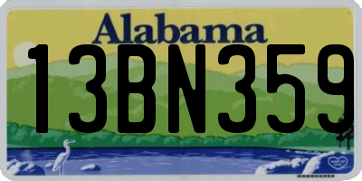 AL license plate 13BN359