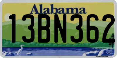 AL license plate 13BN362