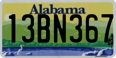 AL license plate 13BN367