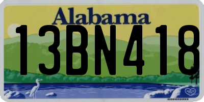 AL license plate 13BN418