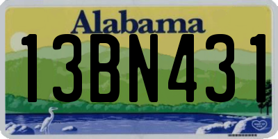 AL license plate 13BN431