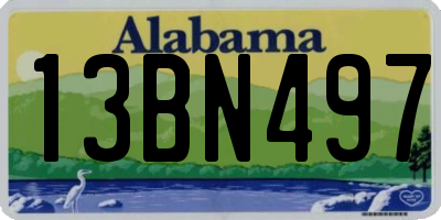 AL license plate 13BN497