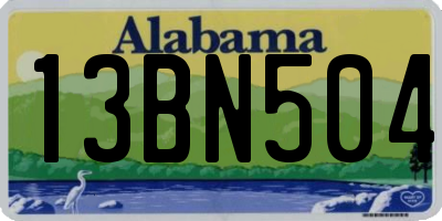 AL license plate 13BN504