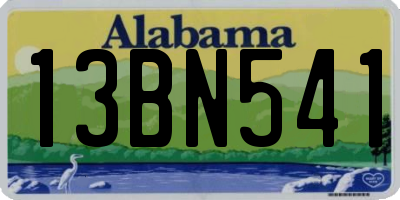 AL license plate 13BN541