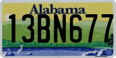 AL license plate 13BN677