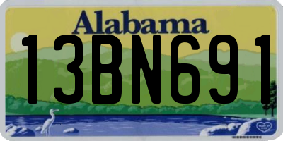 AL license plate 13BN691