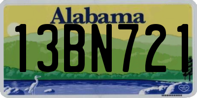 AL license plate 13BN721