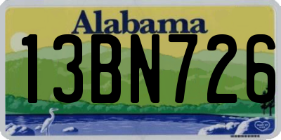 AL license plate 13BN726