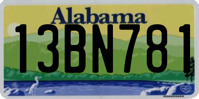 AL license plate 13BN781