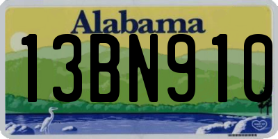 AL license plate 13BN910