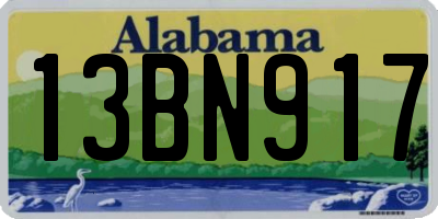 AL license plate 13BN917
