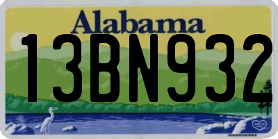 AL license plate 13BN932