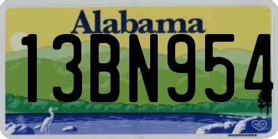 AL license plate 13BN954
