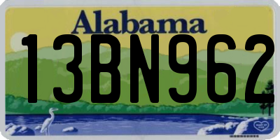 AL license plate 13BN962