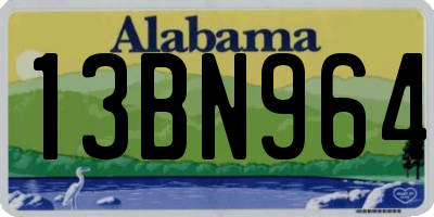 AL license plate 13BN964