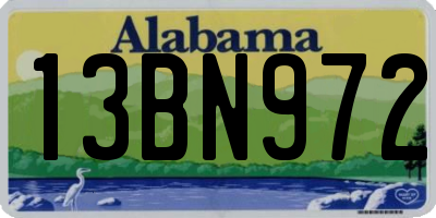 AL license plate 13BN972