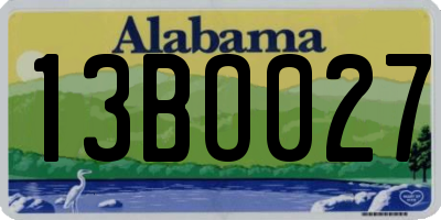 AL license plate 13BO027