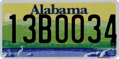 AL license plate 13BO034