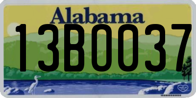 AL license plate 13BO037