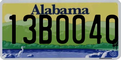 AL license plate 13BO040