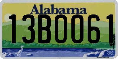 AL license plate 13BO061