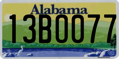 AL license plate 13BO077