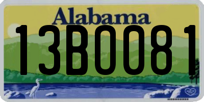 AL license plate 13BO081