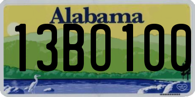 AL license plate 13BO100