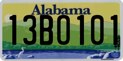 AL license plate 13BO101