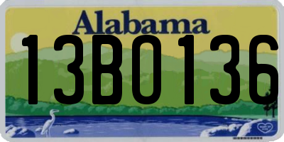AL license plate 13BO136