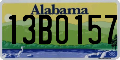 AL license plate 13BO157