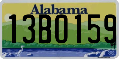 AL license plate 13BO159