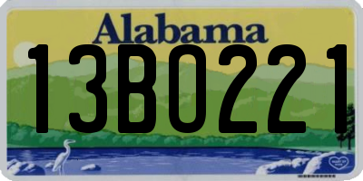 AL license plate 13BO221