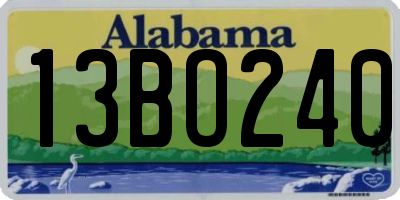 AL license plate 13BO240