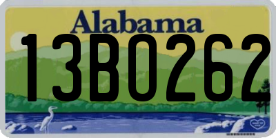 AL license plate 13BO262