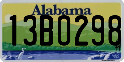AL license plate 13BO298