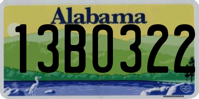 AL license plate 13BO322